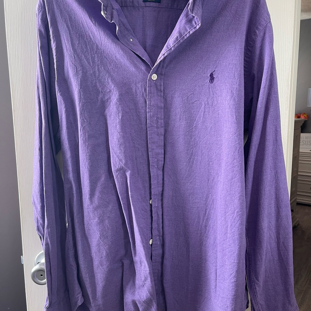 Ralph Lauren Purple Casual Button Down Shirt